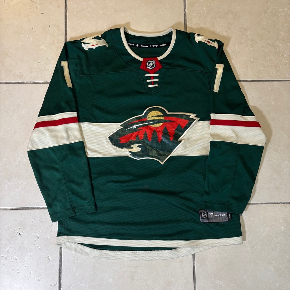 Fanatics Minnesota Wild Zach Parise 11 NHL Jersey Mens Large Green Breakaway